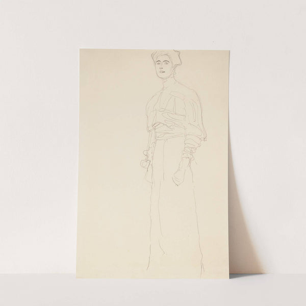 Stehend nach links (study for the portrait of Margaret Stonborough-Wittgenstein) by Gustav Klimt