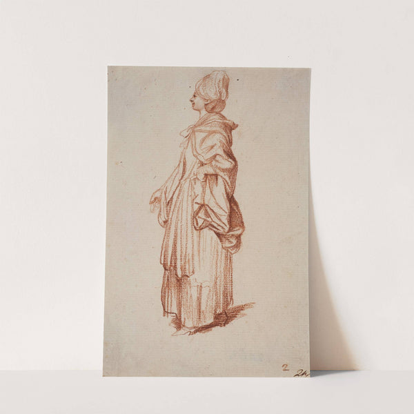 Stehende Dame im Profil nach links (ca. 1777) by Daniel Nikolaus Chodowiecki