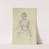 Stehende Dame mit Fächer by Otto Scholderer