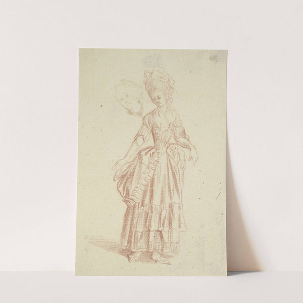 Stehende Dame, von vorne gesehen by Daniel Nikolaus Chodowiecki