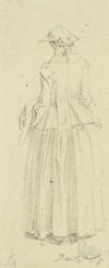 Stehende Frau in Rückenansicht