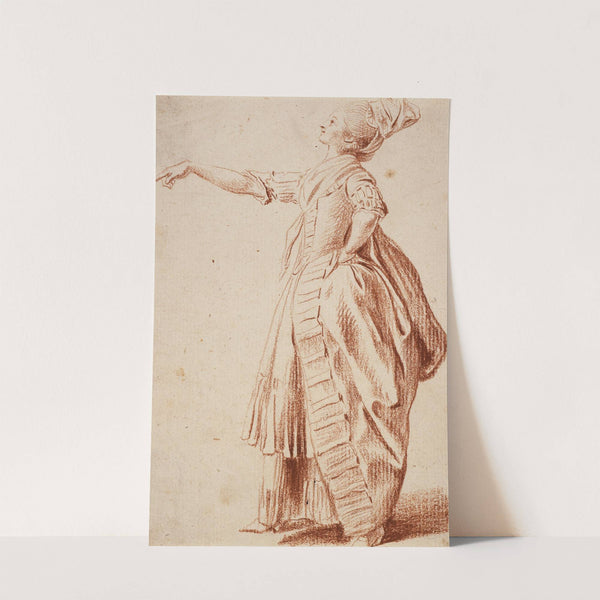 Stehende Frau mit ausgestrecktem Arm by Daniel Nikolaus Chodowiecki