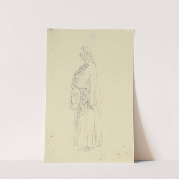 Stehende Frau nach links mit einem Kind auf dem Arm (1760) by Daniel Nikolaus Chodowiecki