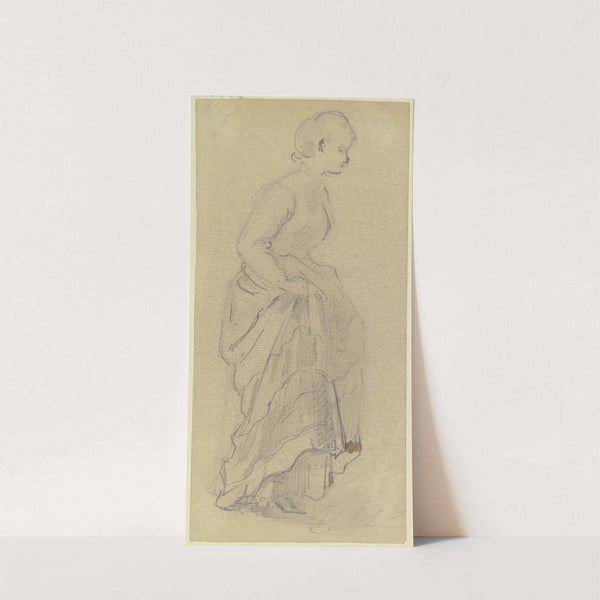 Stehende Frau, sich vorneigend by Philipp Rumpf