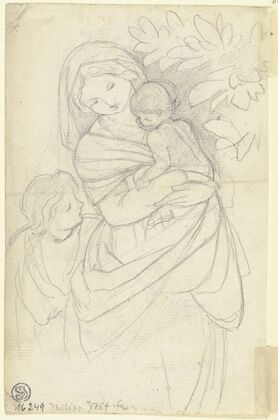 Stehende Madonna mit Jesuskind und Johannesknaben