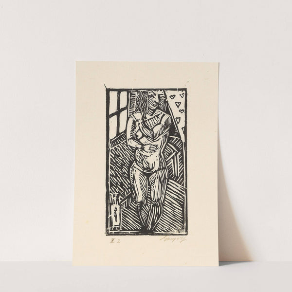 Stehender Akt von vorne by Paul Gangolf