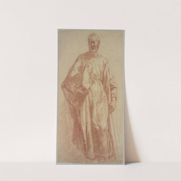 Stehender bärtiger Mann mit Buch by Cornelis van den Berg