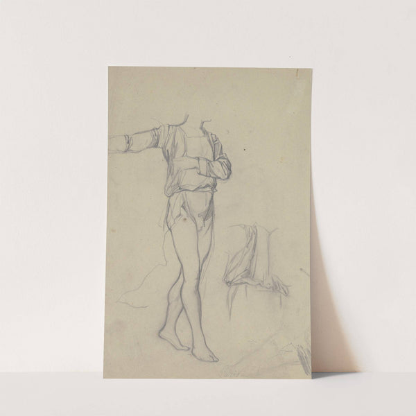 Stehender Mann, die Linke vor der Brust, die Rechte rückwärts gestreckt by Victor Müller