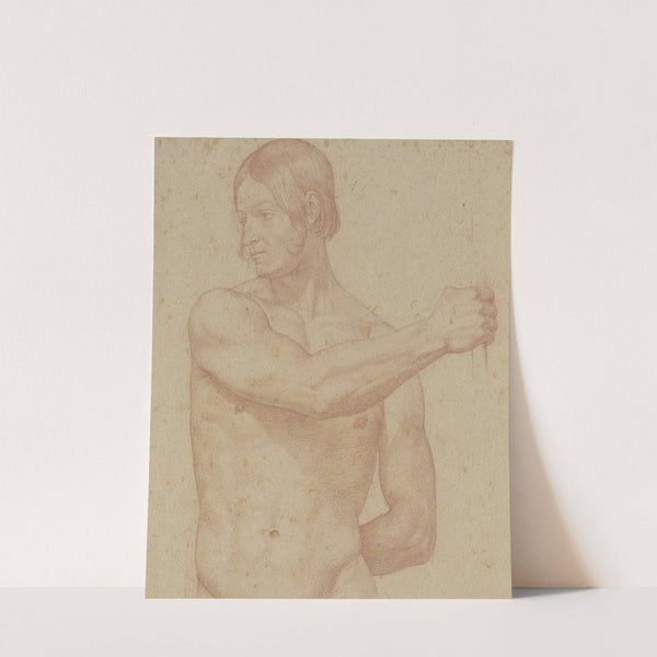 Stehender männlicher Akt, Hüfte en face, den Kopf nach links by Johann Friedrich Overbeck