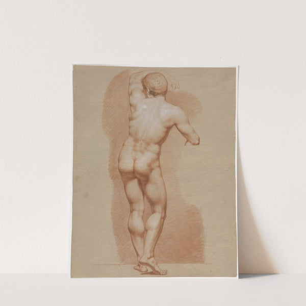 Stehender männlicher Akt in Rückenansicht by Philipp Jakob Becker