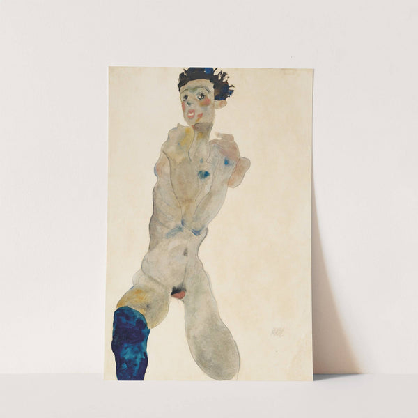 Stehender männlicher Akt mit verschränkten Armen (Selbstportrait) (1912) by Egon Schiele