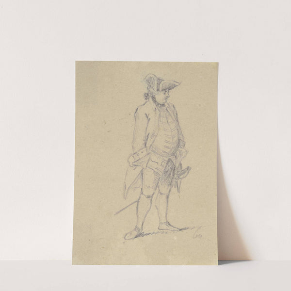 Stehender Offizier mit Degen (1760) by Daniel Nikolaus Chodowiecki