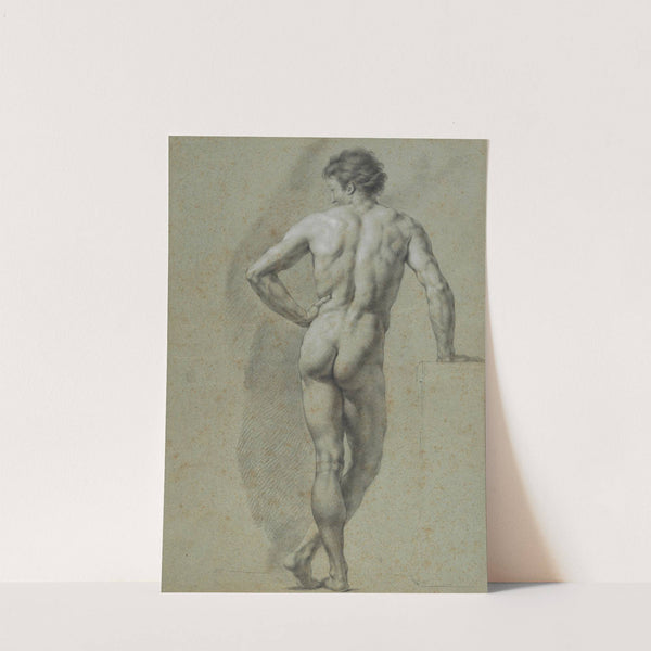 Stehender Rückenakt, den linken Arm eingestützt by Anton Raphael Mengs