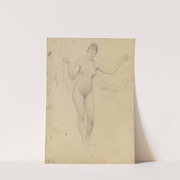 Stehender weiblicher Akt und Armstudie by Gustav Klimt