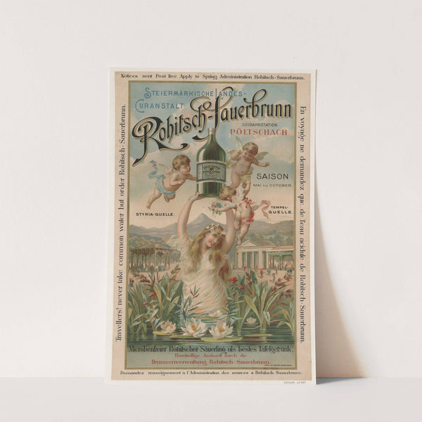 Steiermärkische Landes – Curanstalt Rohitsch – Sauerbrunn. Südbahnstation Pöltschach (1900) by Lith. von Oscar Rohr