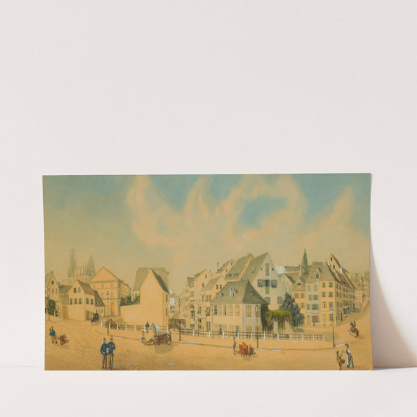 Steinenberg und Birsig in Basel by Johann Jakob Schneider