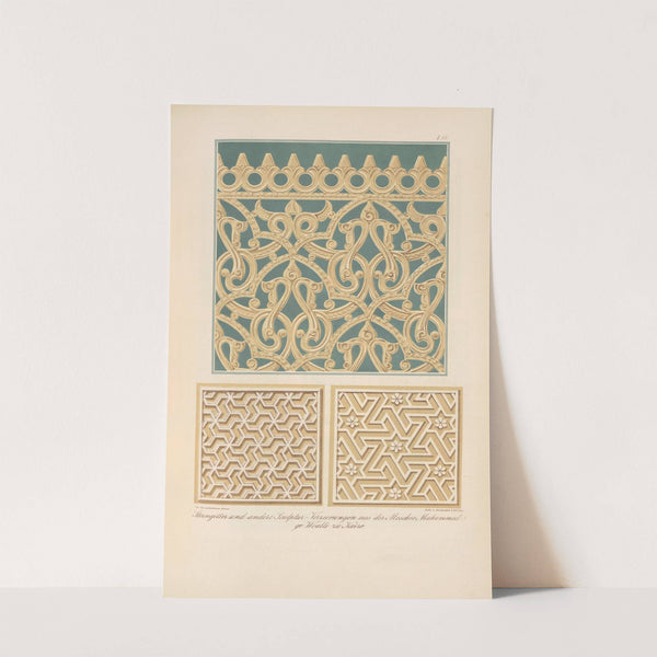 Steingitter und an dere Sculptur-Verzierungen aus der Moschee Mahammed ge Woalli zu Kairo (1842) by Friedrich Maximilian Hessemer