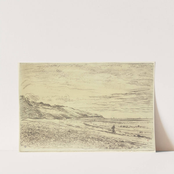 Steinige Meeresküste, vorne links Hügel by Charles François Daubigny