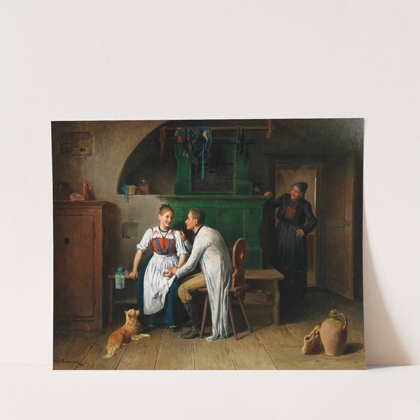 Stelldichein in der Stube by Friedrich Friedländer