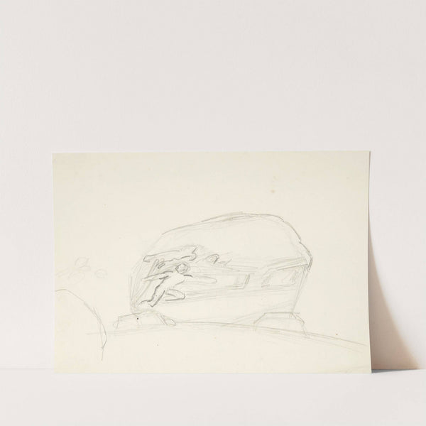 Sten med relief by Kai Nielsen