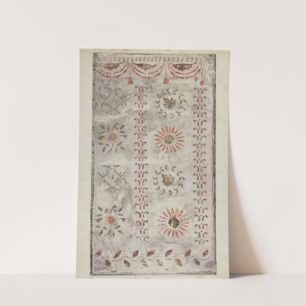 Stencilled Wall by Mildred E. Bent