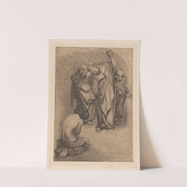 Steniging van een vrouw by Johannes Josephus Aarts