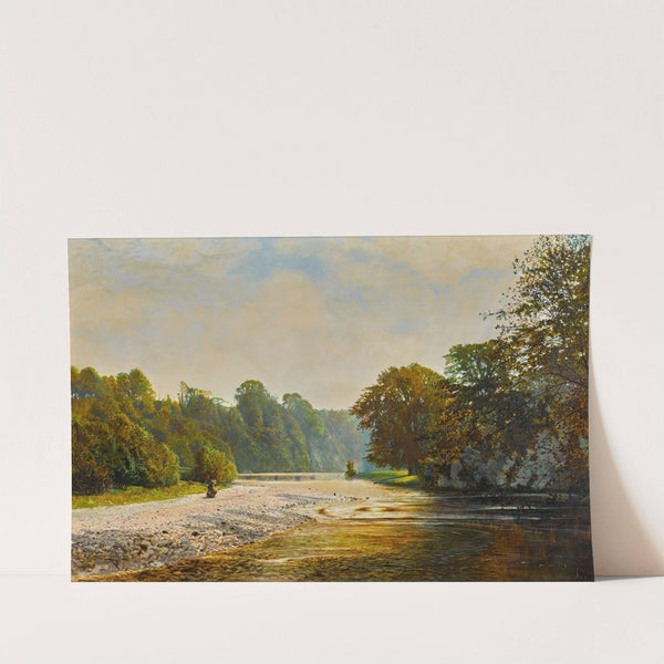 Stepping Stones, Bolton Abbey by John Atkinson Grimshaw