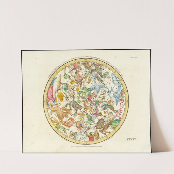Stereographic Projection of the Northern Celestial Hemisphere (1822) by Alexander Jamieson
