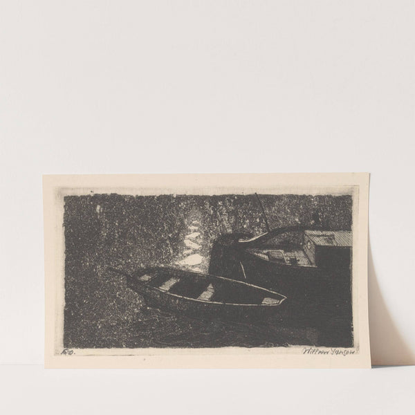 Stern and rowboat by Willem Jansen