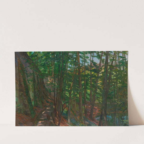 Stift Neuburg, Parkmauer mit Forellenteich II by Wilhelm Trübner