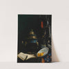 Still Life Featuring An 18th Century Chinese Censer, Porcelain Enameled Dish And Qing Dynasty Courtier's Hat by E.A. Baron Deslandes
