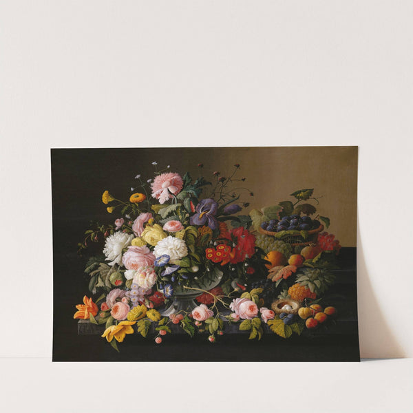 Still Life; Flowers and Fruit (1850–55) by Severin Roesen