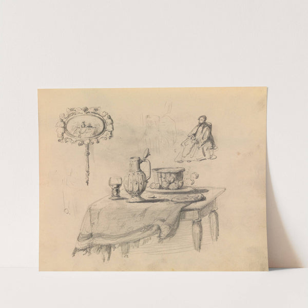 Still Life, Mirror, Seated Figure by James Ensor