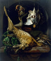 Still Life of a Dead Hare, Partridges, and Other Birds in a Niche