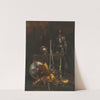 Still life of armor and gun elements by Giuseppe Adolfo Feragutti Visconti