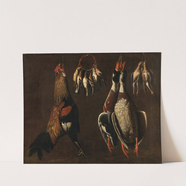 Still life of birds by Circle of Evaristo Baschenis