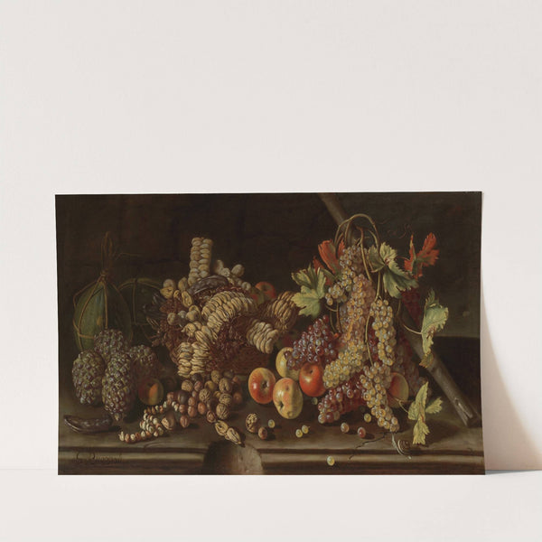 Still Life of Fruit and Nuts by Giuseppe Ruoppolo