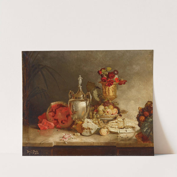 Still Life of Fruit and Urn by Theodore Clement Steele