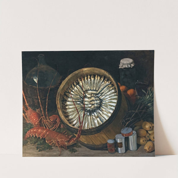 Still life with a barrel of sardines by Paul Prouho