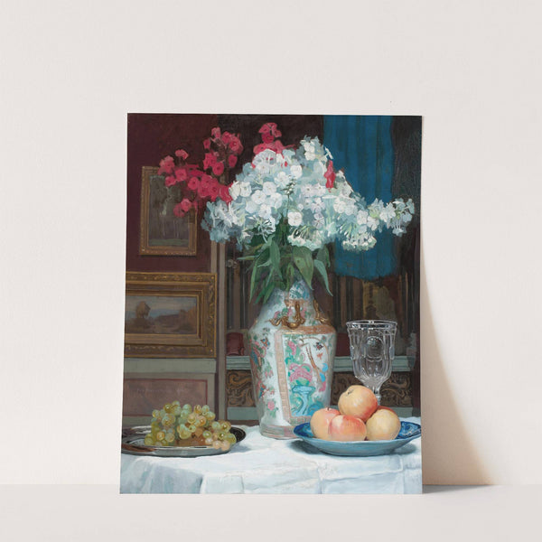 Still life with a bouquet of phlox by Piotr Hipolit Krasnodębski