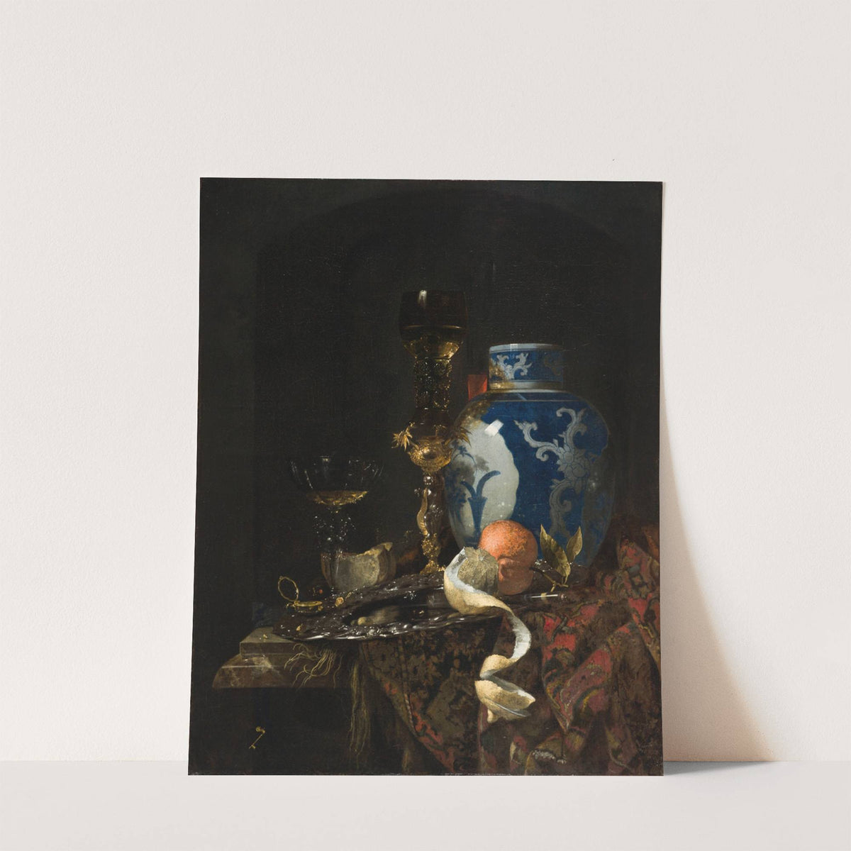 Still Life with a Chinese Porcelain Jar by Willem Kalf