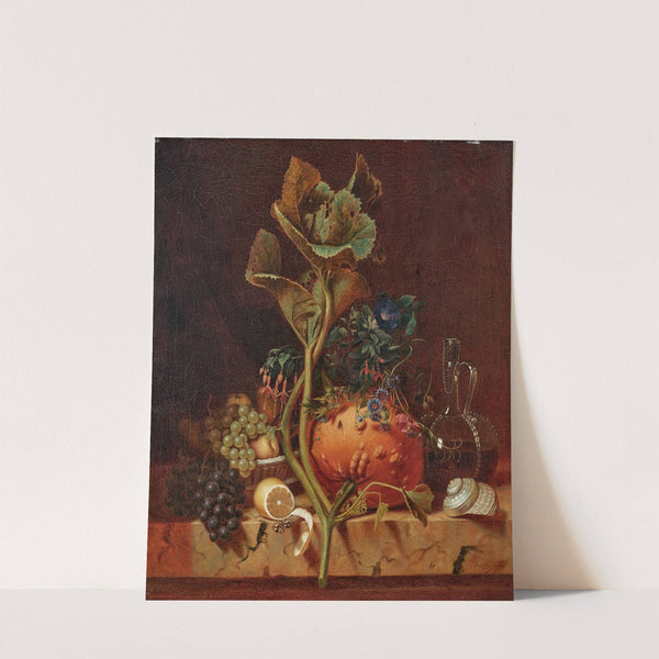 Still Life With A Coloquinte, A Lemon And A Façon-De-Venise Carafe (1844) by Cornelis de Cocq