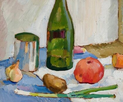 Still life with a green bottle — size preview