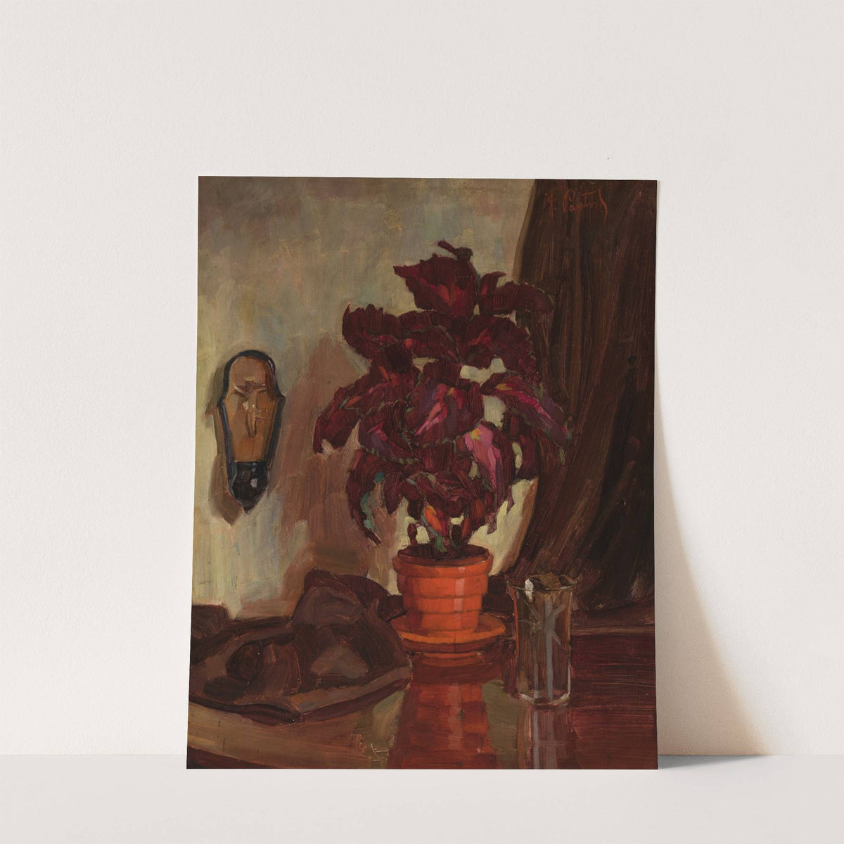 Still life with a holy statue by Fryderyk Pautsch