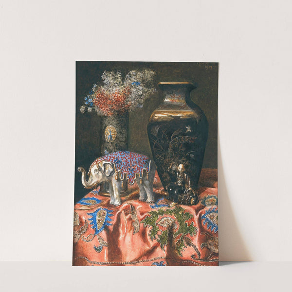 Still Life with a Japanese Vase and an Elephant by Max Schödl