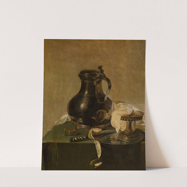 Still Life with a Pewter Flagon by Jan Jansz. den Uyl