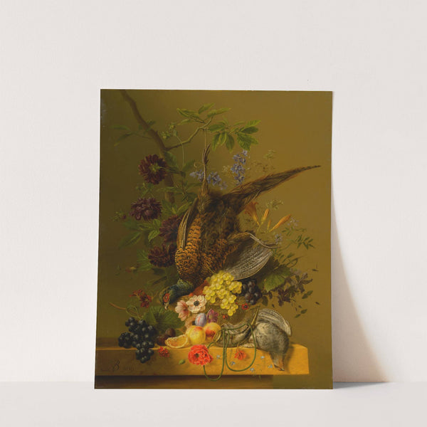 Still Life with a Pheasant and Fruit by Arnoldus Bloemers