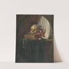 Still life with a skull and a book (1860) by Gyula Benczúr