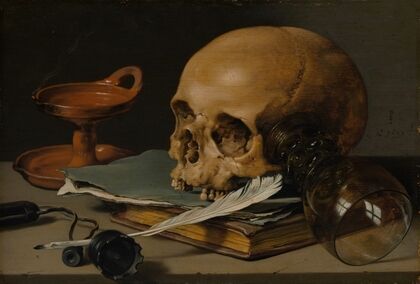 Still Life with a Skull and a Writing Quill