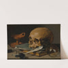 Still Life with a Skull and a Writing Quill by Pieter Claesz